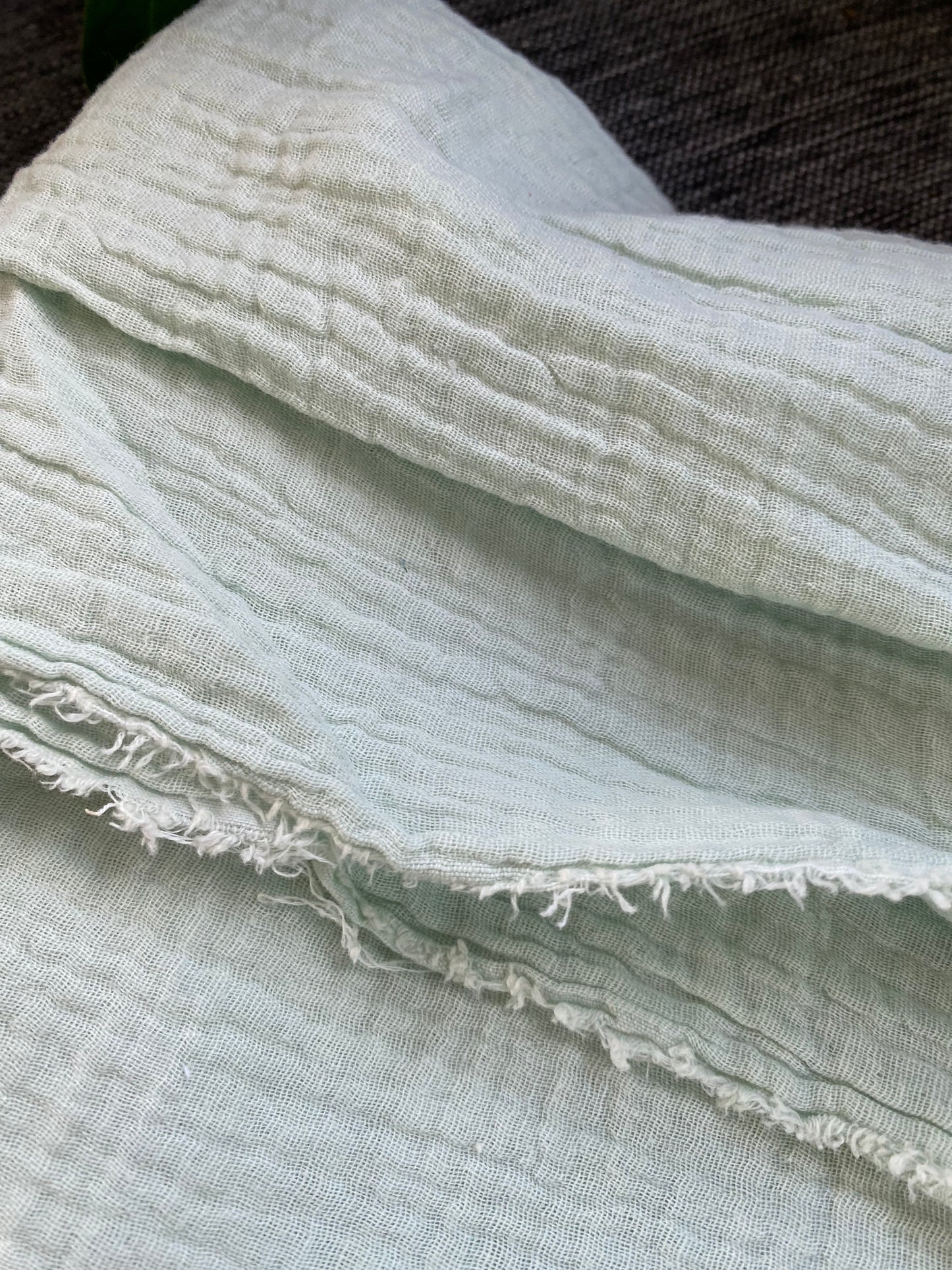 Überwurf | Plaid aus Musselin *mint