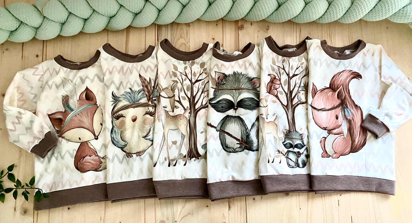 Schlafanzug Pyjama Waldtiere Set!