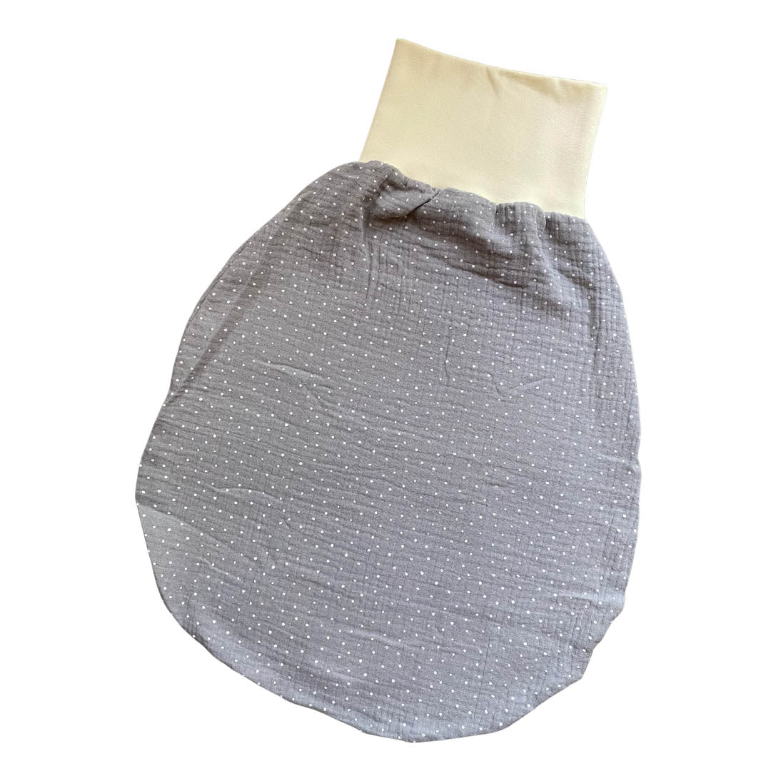 Sommer-Schlafsack aus Musselin *hellgrau/ Punkte*