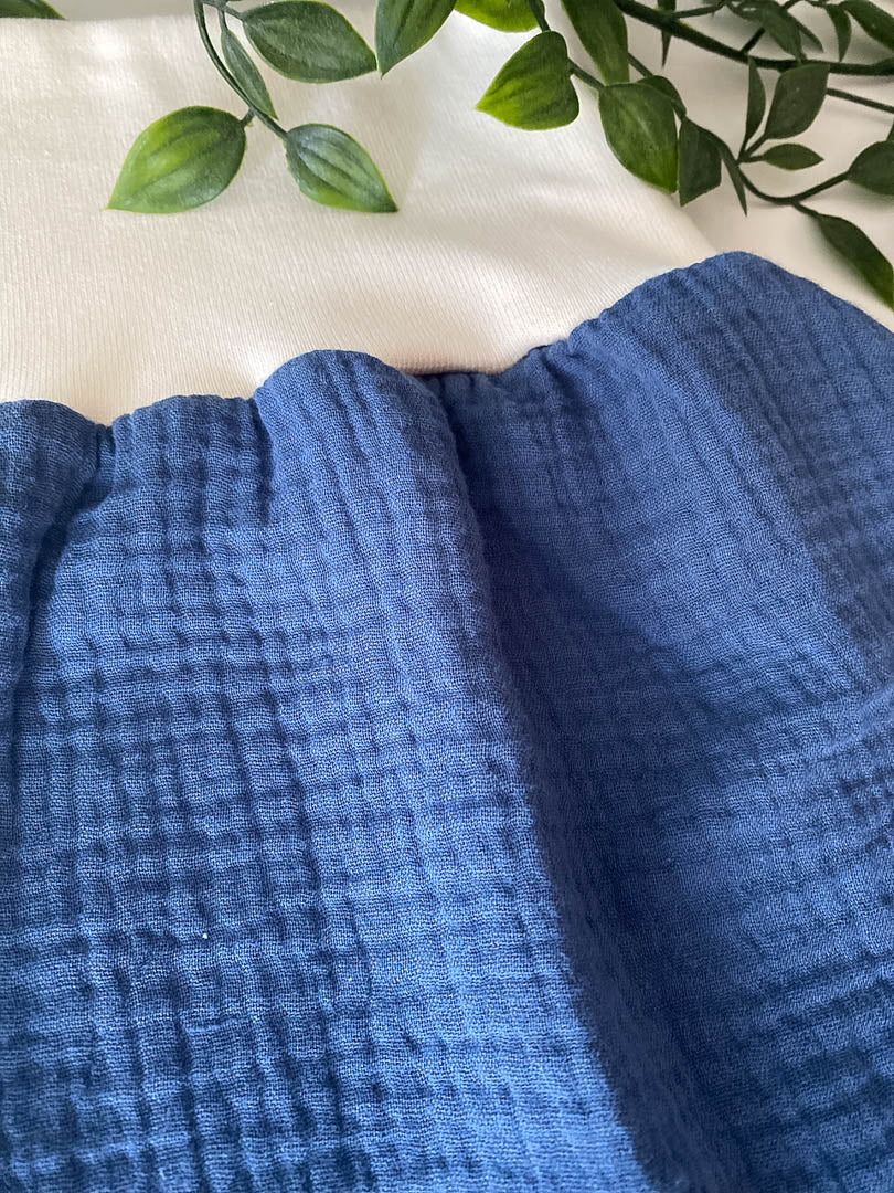 Sommer-Schlafsack aus Musselin *blau*