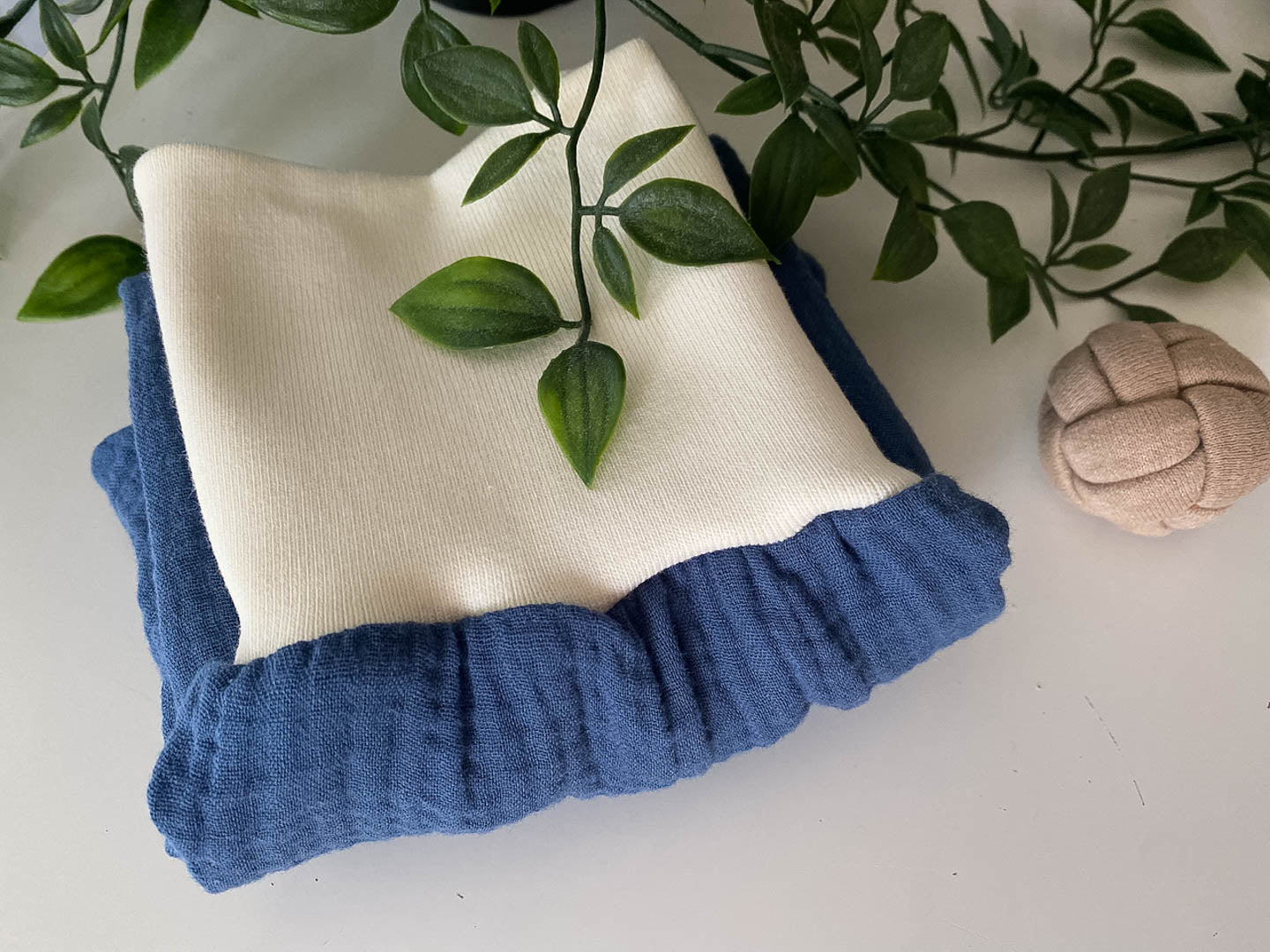 Sommer-Schlafsack aus Musselin *blau*