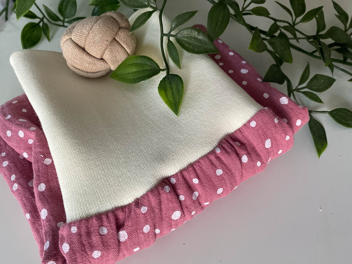Sommer-Schlafsack aus Musselin *altrosa/ punkte*