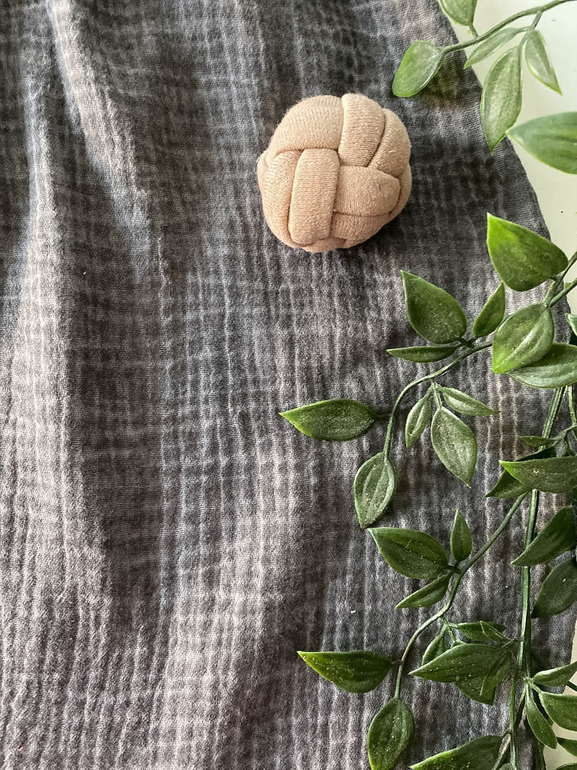 Sommer-Schlafsack aus Musselin *grau marmoriert*