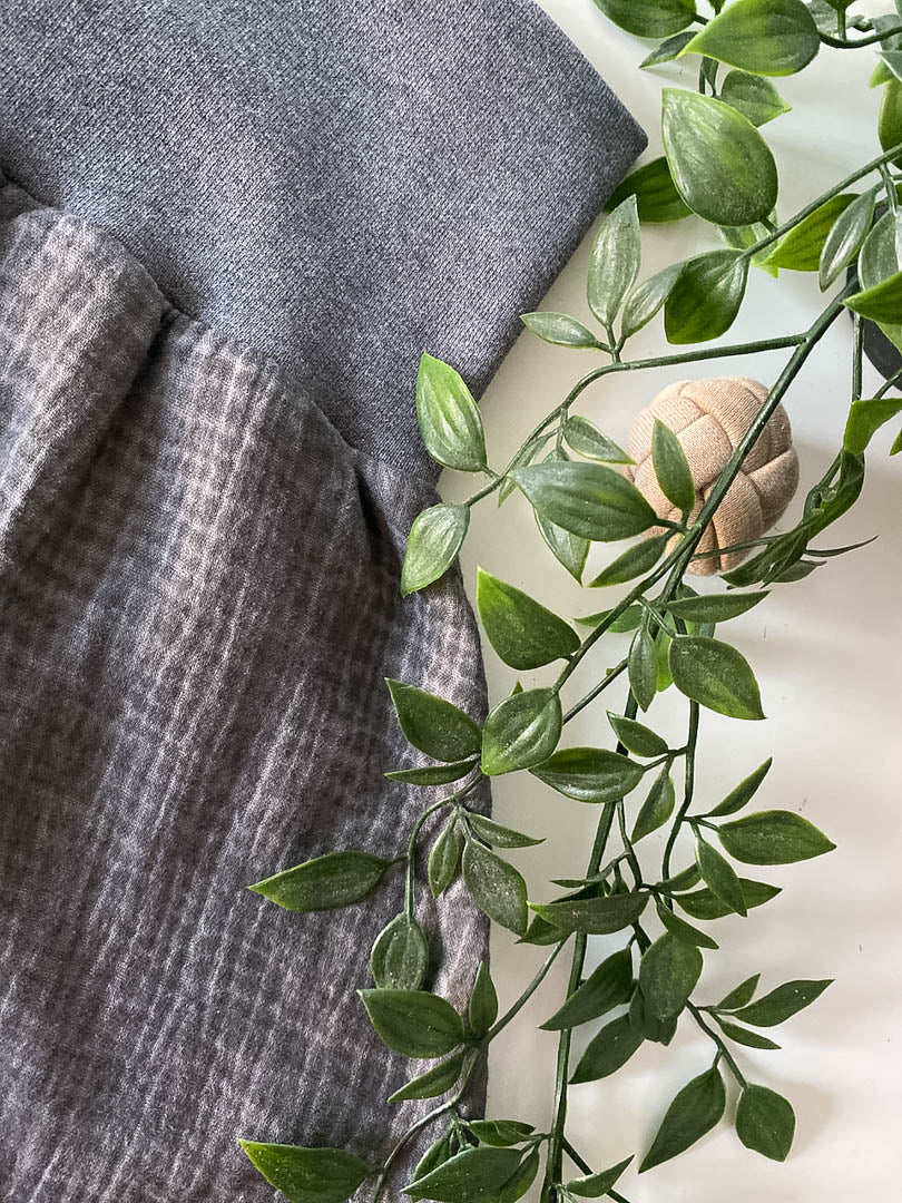 Sommer-Schlafsack aus Musselin *grau marmoriert*