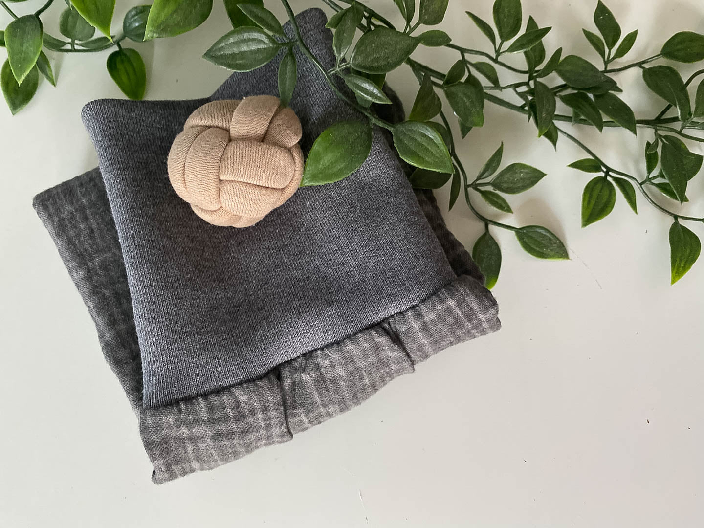 Sommer-Schlafsack aus Musselin *grau marmoriert*
