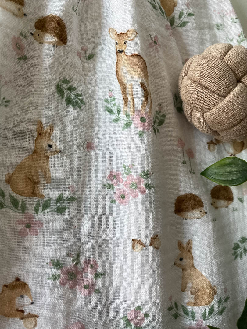 Sommer-Schlafsack aus Musselin *Waldtierchen*