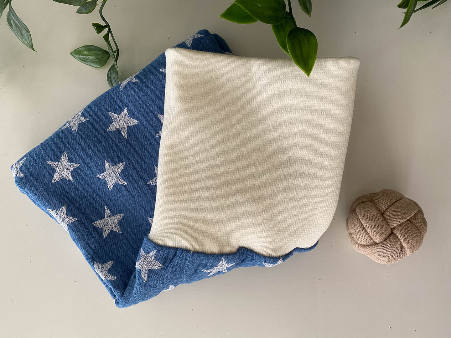 Sommer-Schlafsack aus Musselin *hellblau/ Sterne*