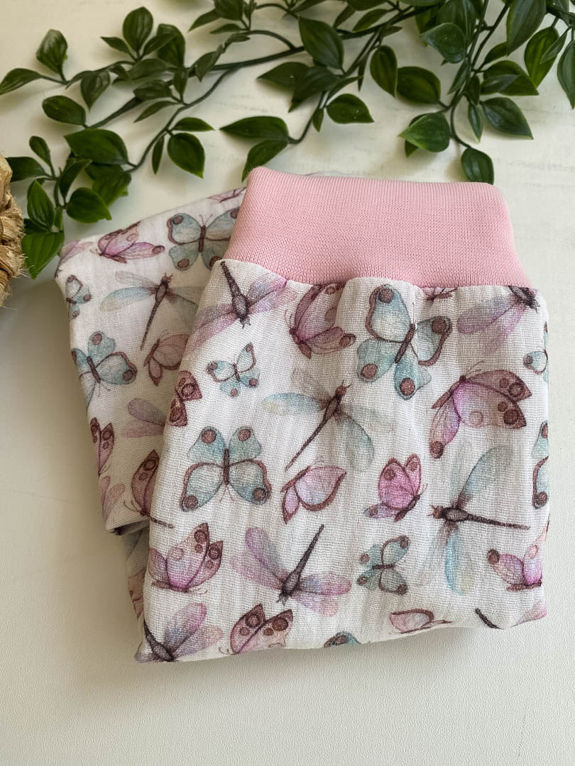 Sommer-Schlafsack aus Musselin *Schmetterlinge & Libellen*