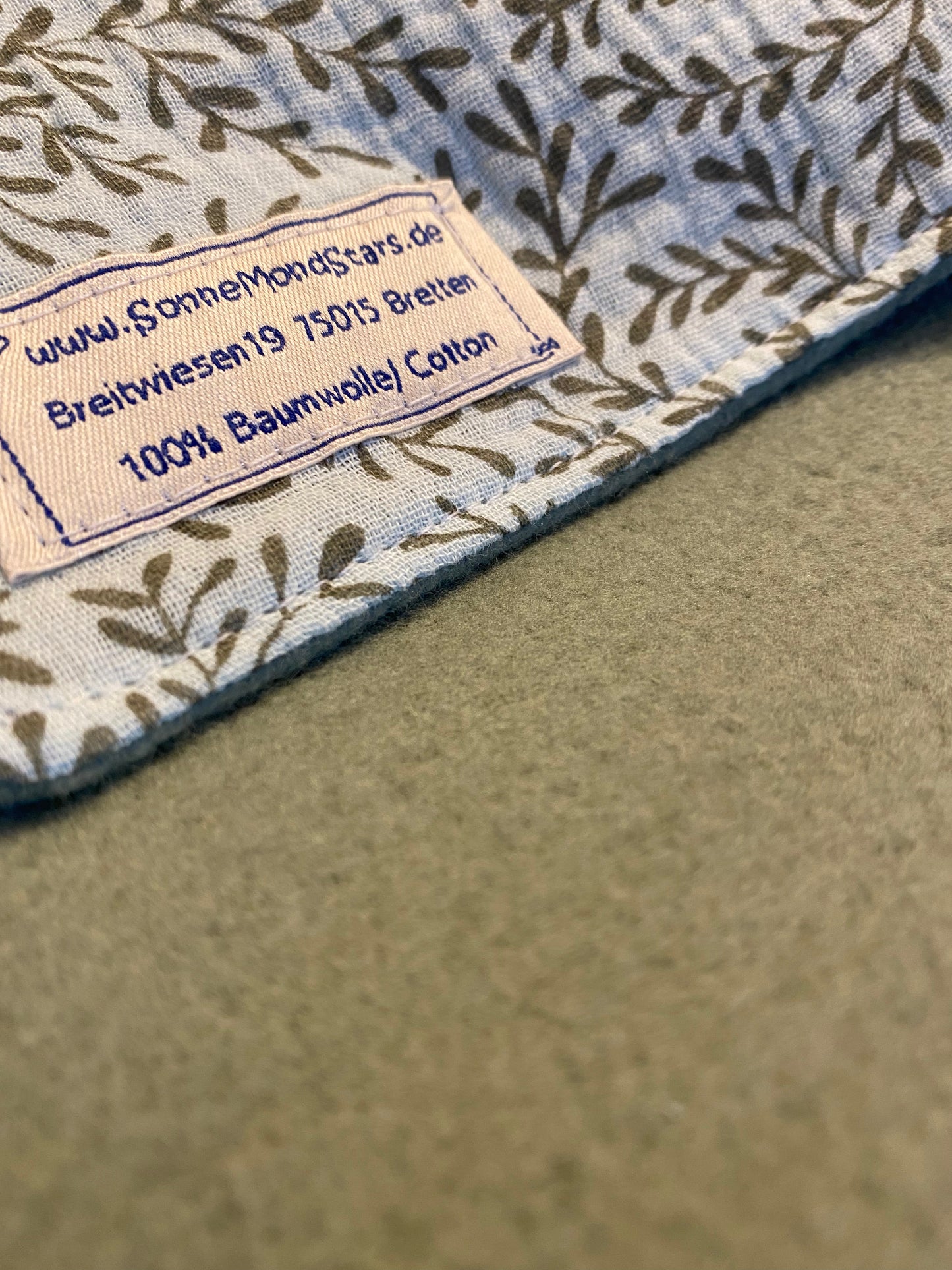 Babydecke Musselin Fleece *altmint/ Ranken