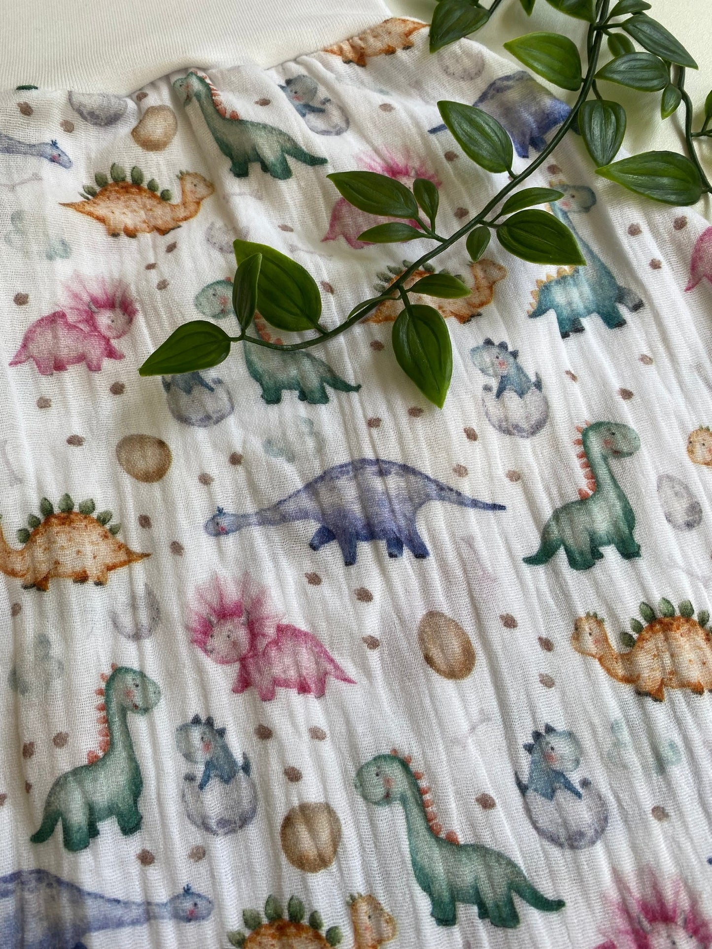 Sommer-Schlafsack aus Musselin *Dinos/ Aquarell*