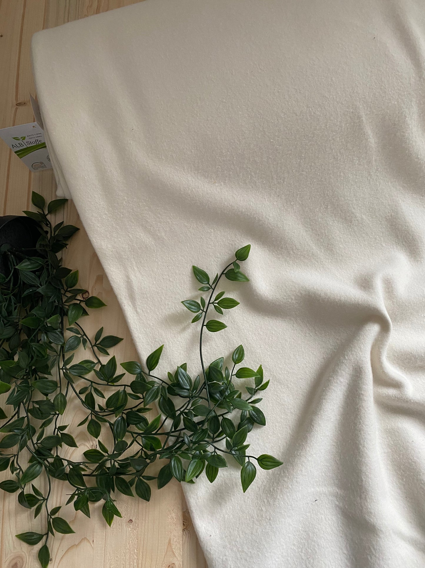 Baumwollfleece Albstoffe *weiss