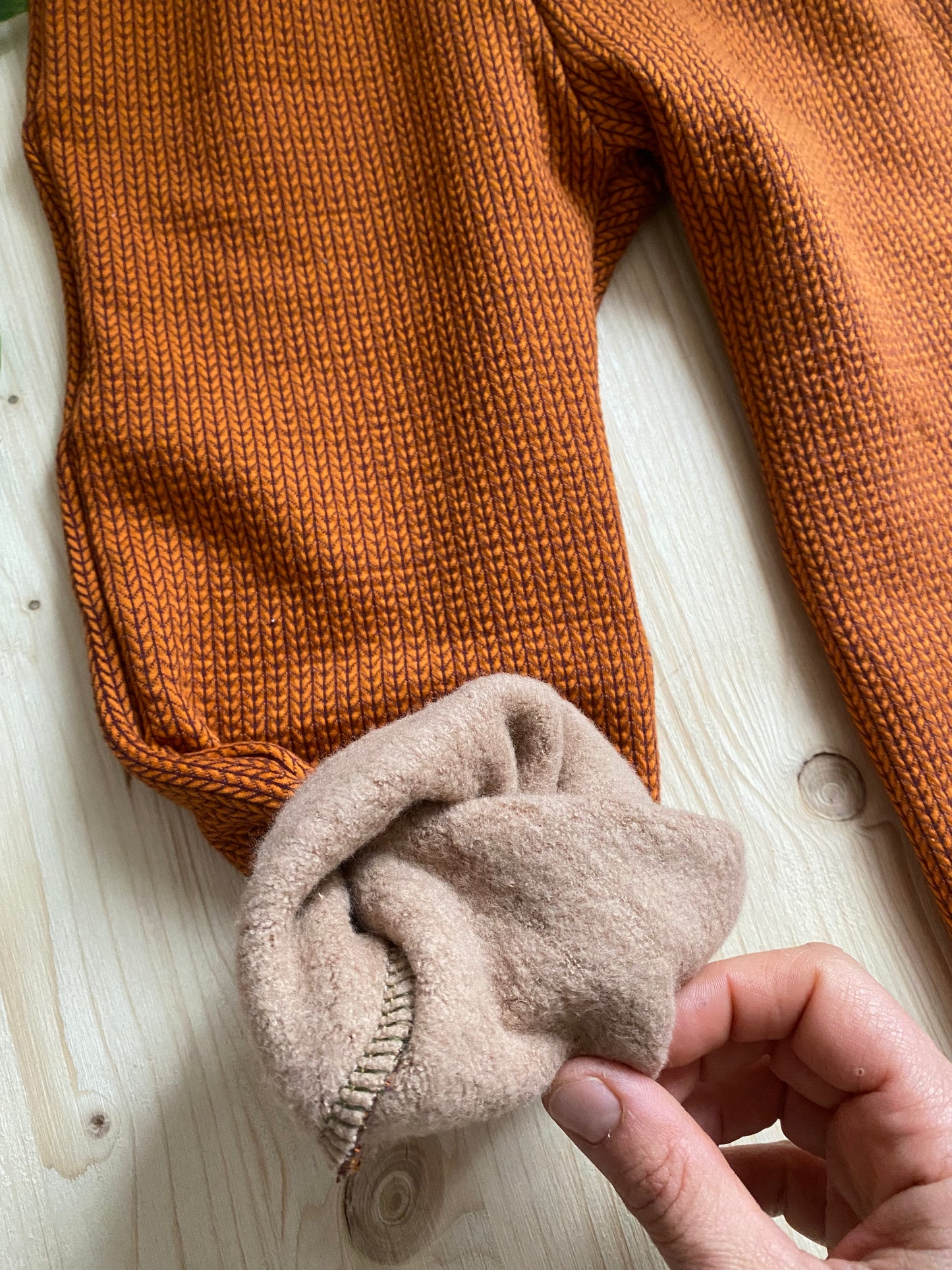 Winterhose Knitknit orange-braun
