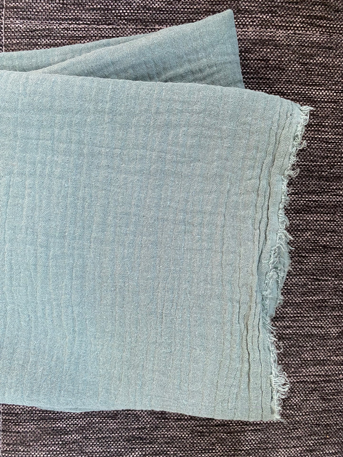 Überwurf | Plaid aus Musselin *altmint