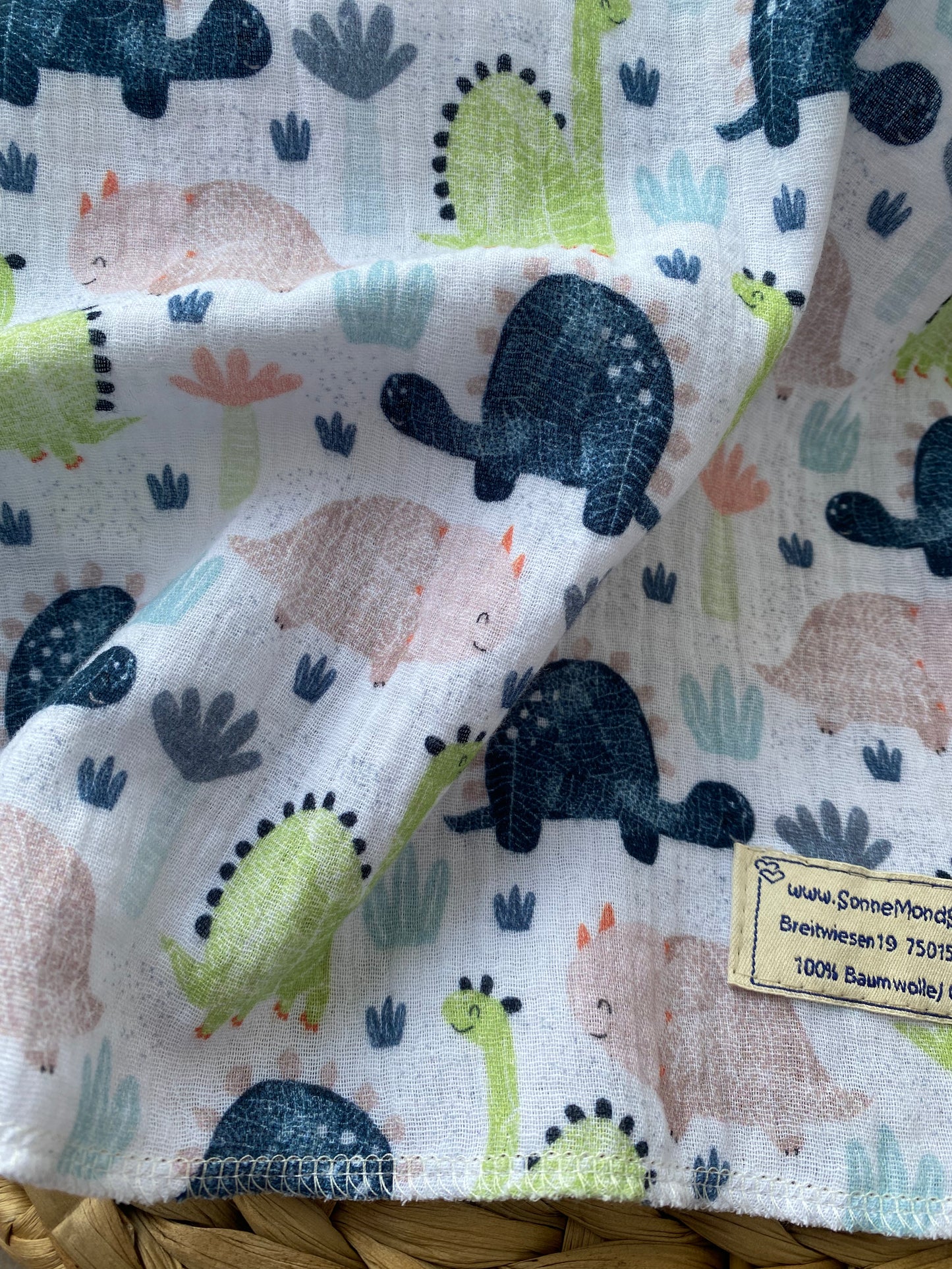 Überwurf | Plaid aus Musselin *Dinosaurier