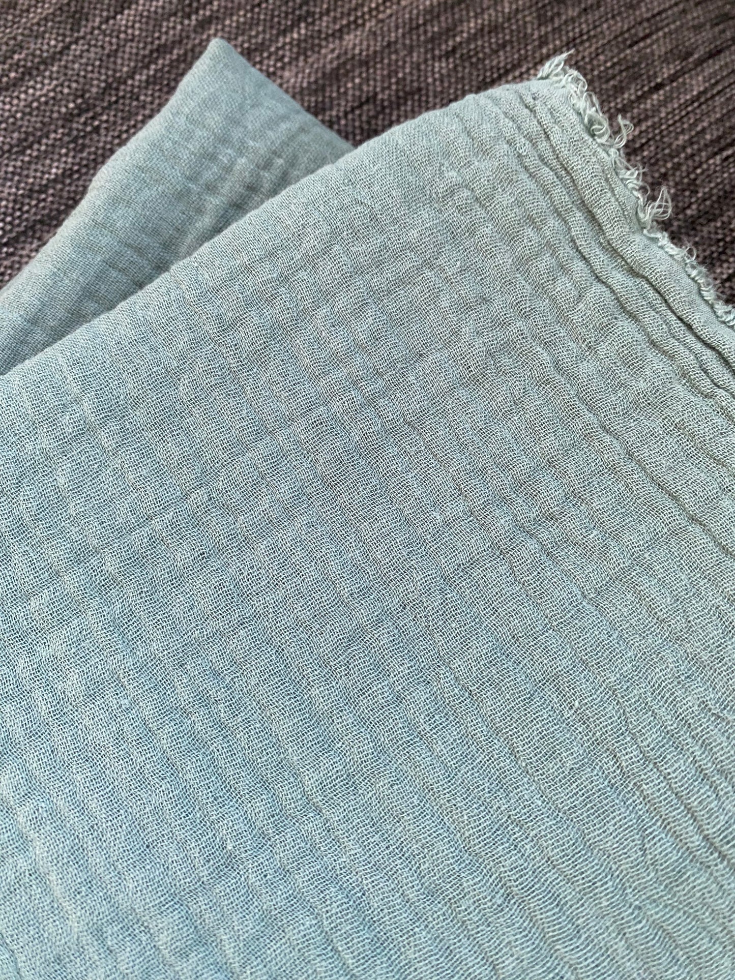 Überwurf | Plaid aus Musselin *altmint
