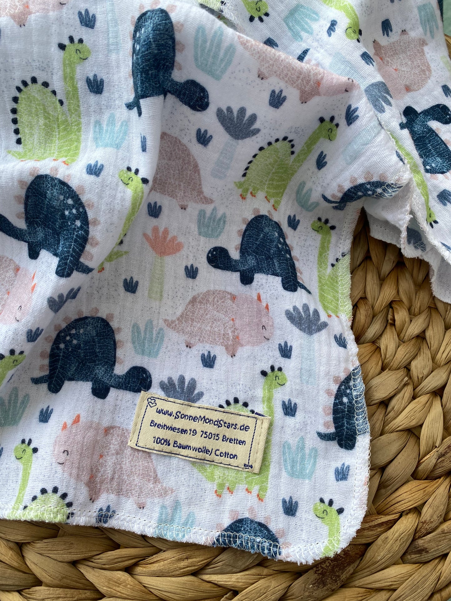 Überwurf | Plaid aus Musselin *Dinosaurier