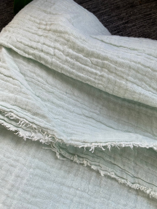Überwurf | Plaid aus Musselin *mint