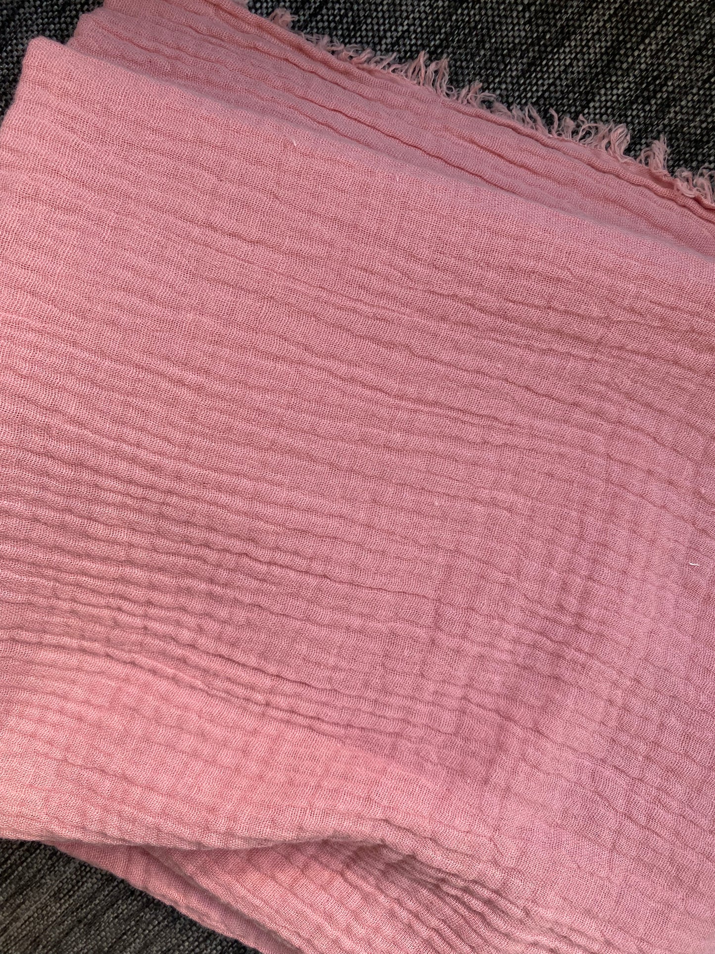 Überwurf | Plaid aus Musselin *puderrosa