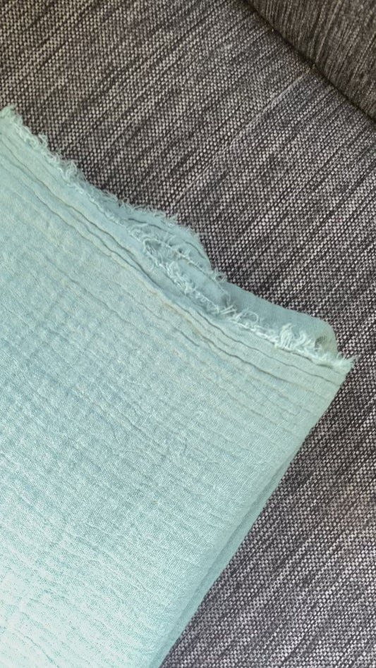 Überwurf | Plaid aus Musselin *altmint