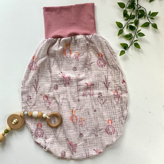 Sommer-Schlafsack aus Musselin *altrosa/ Elfen*