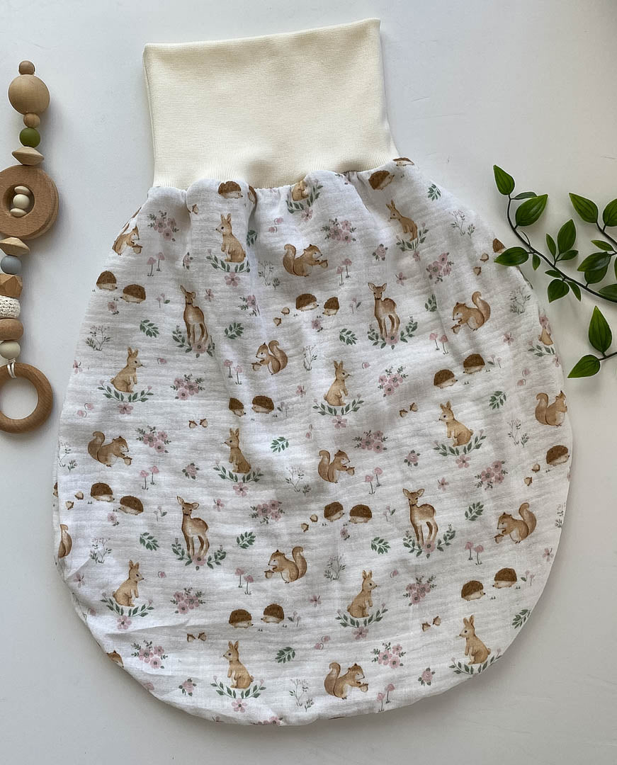 Sommer-Schlafsack aus Musselin *Waldtierchen*
