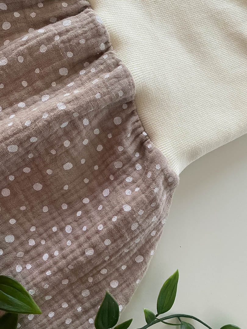 Sommer-Schlafsack aus Musselin *beige/ Punkte*