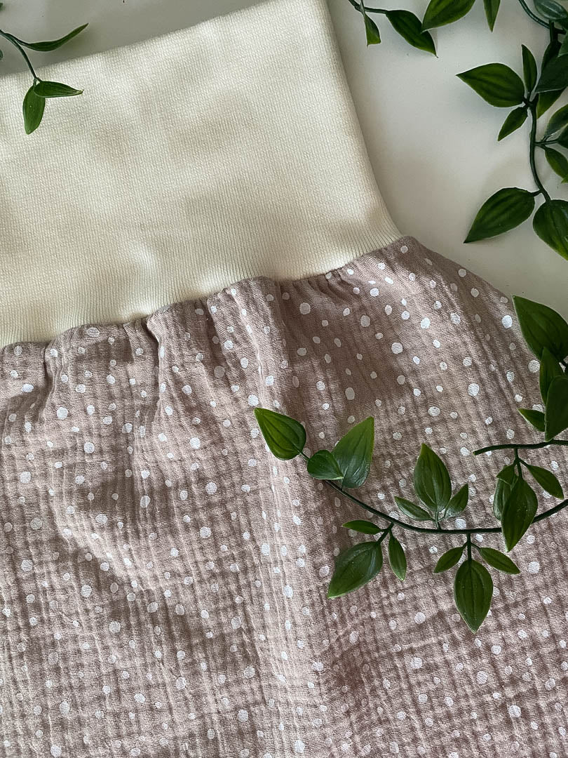 Sommer-Schlafsack aus Musselin *beige/ Punkte*