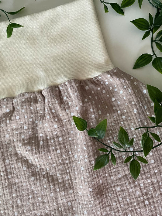 Sommer-Schlafsack aus Musselin *beige/ Punkte*
