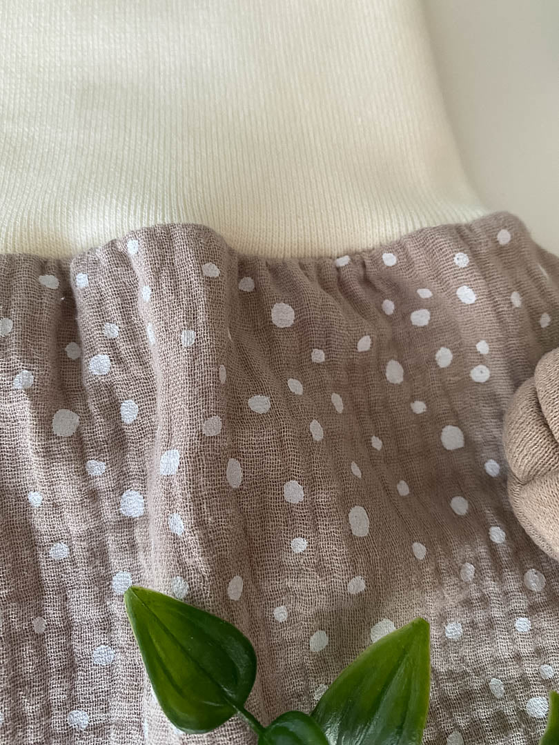 Sommer-Schlafsack aus Musselin *beige/ Punkte*