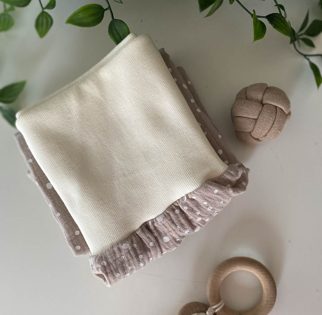Sommer-Schlafsack aus Musselin *beige/ Punkte*