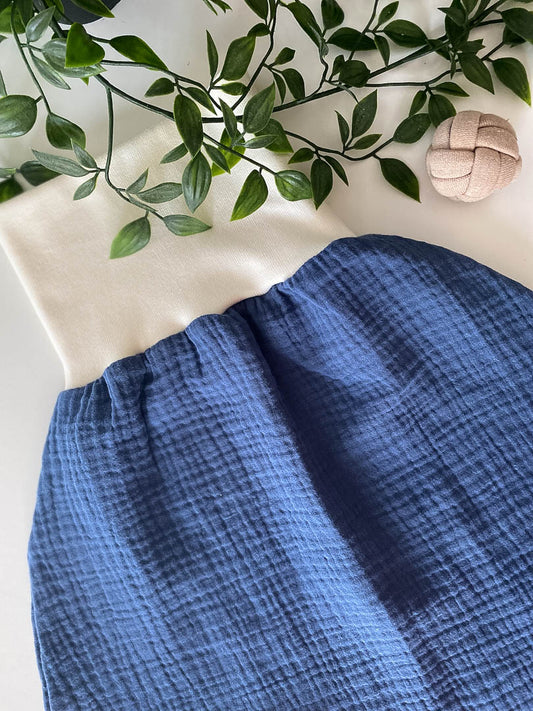 Sommer-Schlafsack aus Musselin *blau*