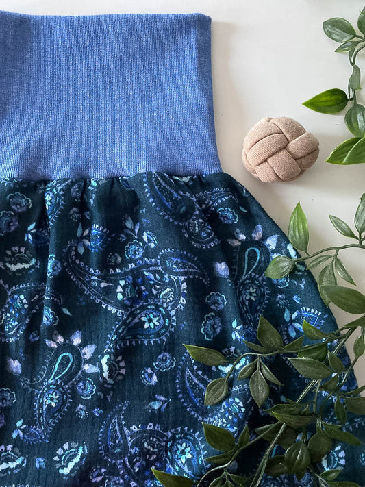 Sommer-Schlafsack aus Musselin *blau/ Paisley*