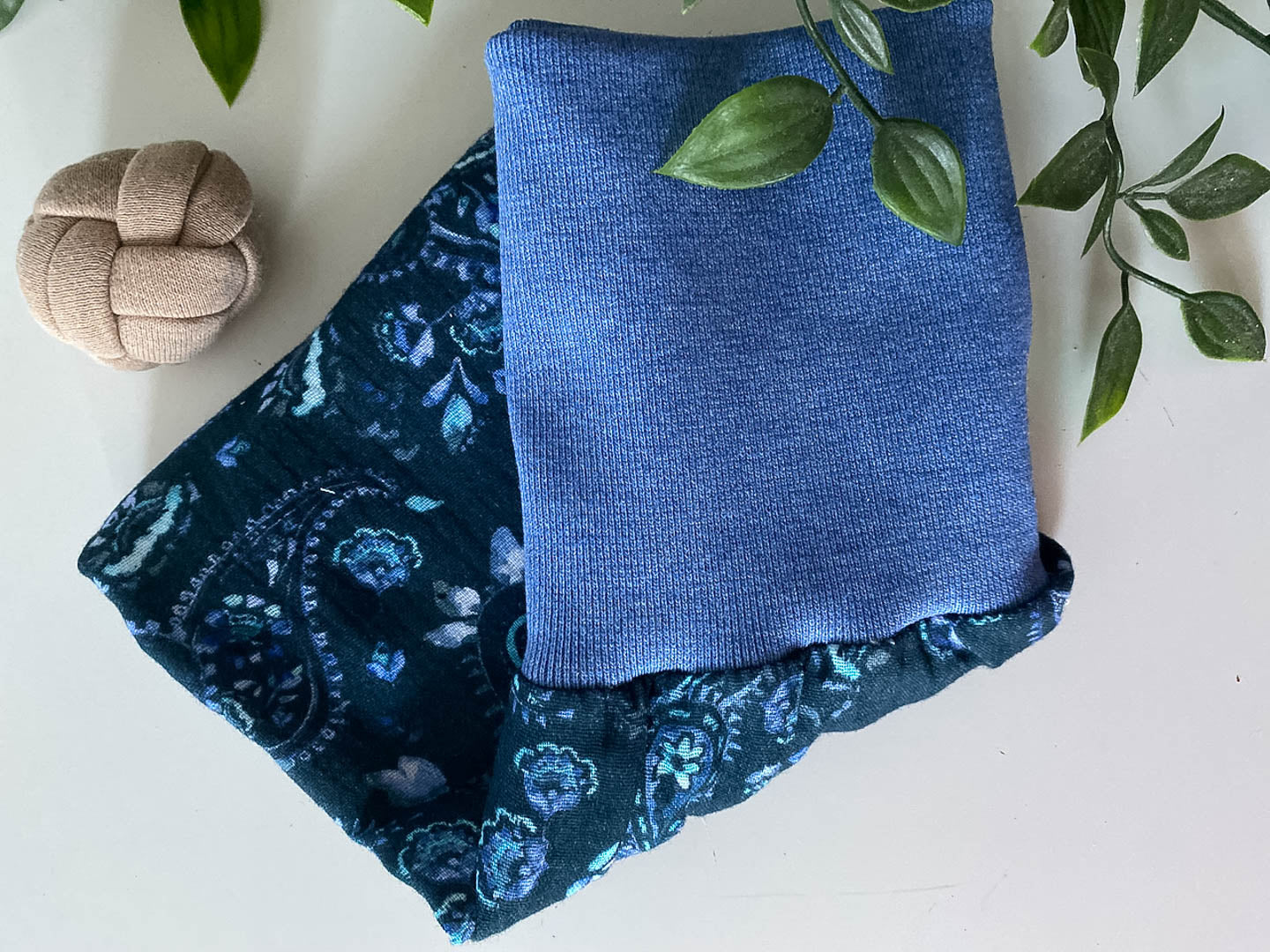 Sommer-Schlafsack aus Musselin *blau/ Paisley*