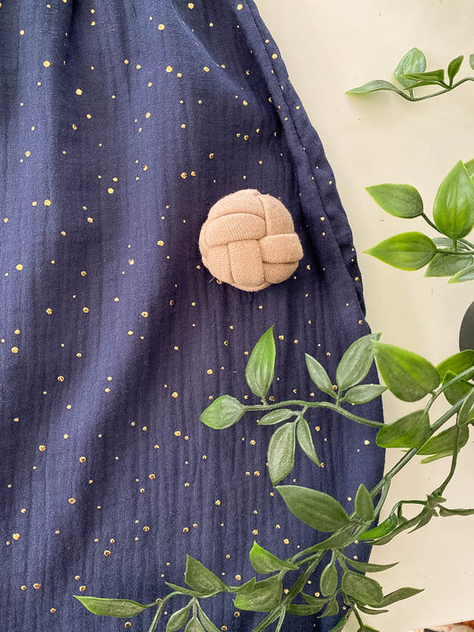 Sommer-Schlafsack aus Musselin *navy/  goldene Sterne*