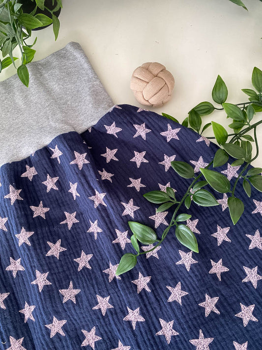Sommer-Schlafsack aus Musselin *navy/ Sterne*