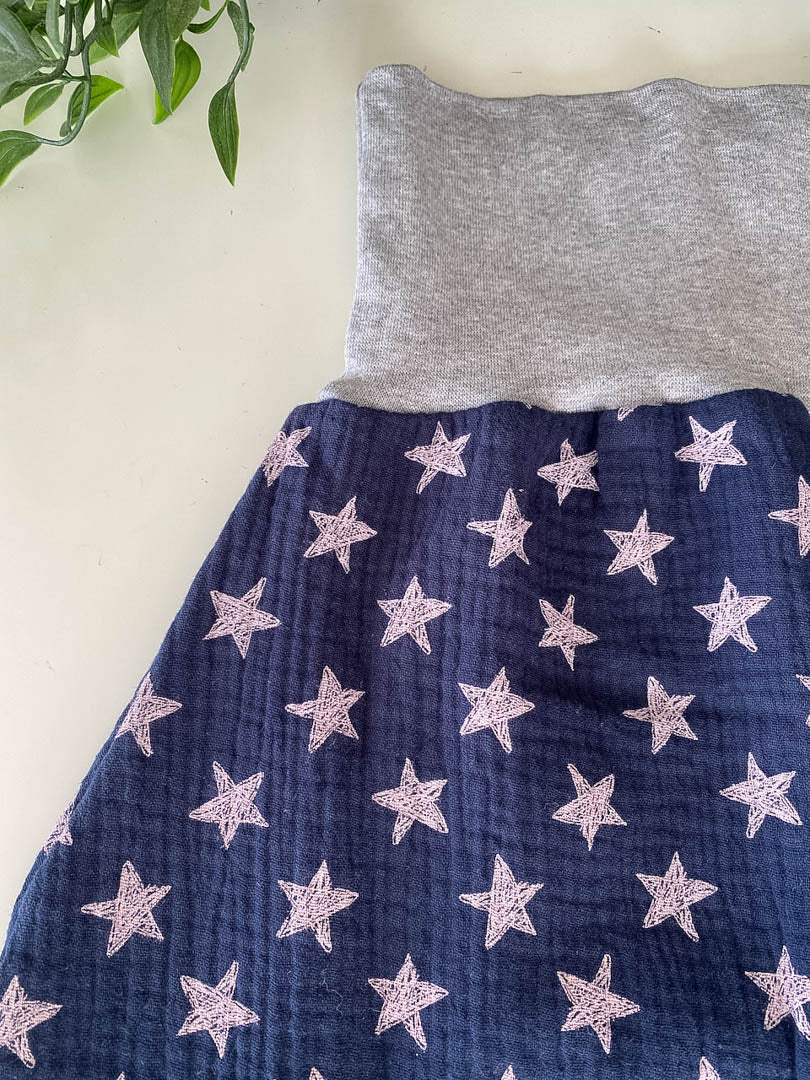 Sommer-Schlafsack aus Musselin *navy/ Sterne*