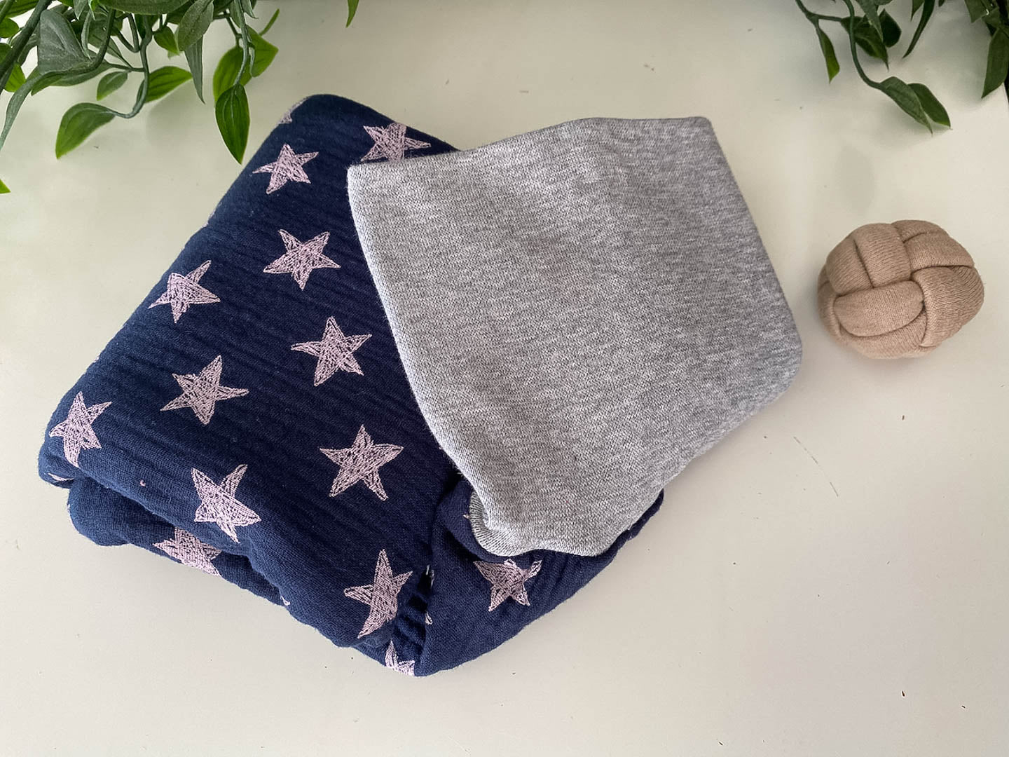 Sommer-Schlafsack aus Musselin *navy/ Sterne*