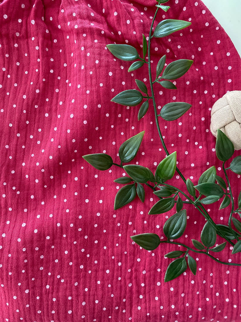 Sommer-Schlafsack aus Musselin *strawberry Punkte*