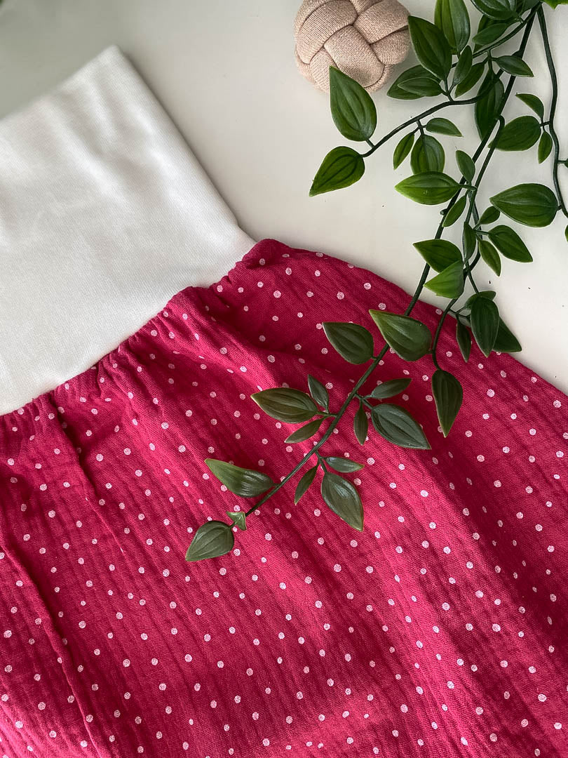Sommer-Schlafsack aus Musselin *strawberry Punkte*