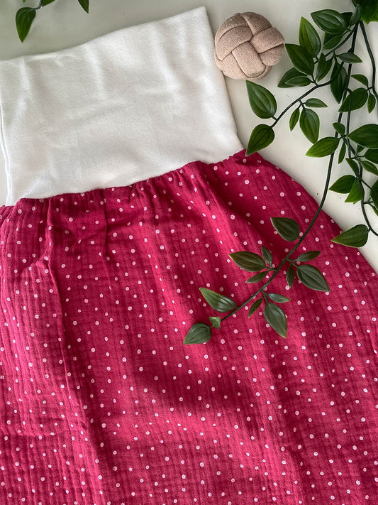 Sommer-Schlafsack aus Musselin *strawberry Punkte*