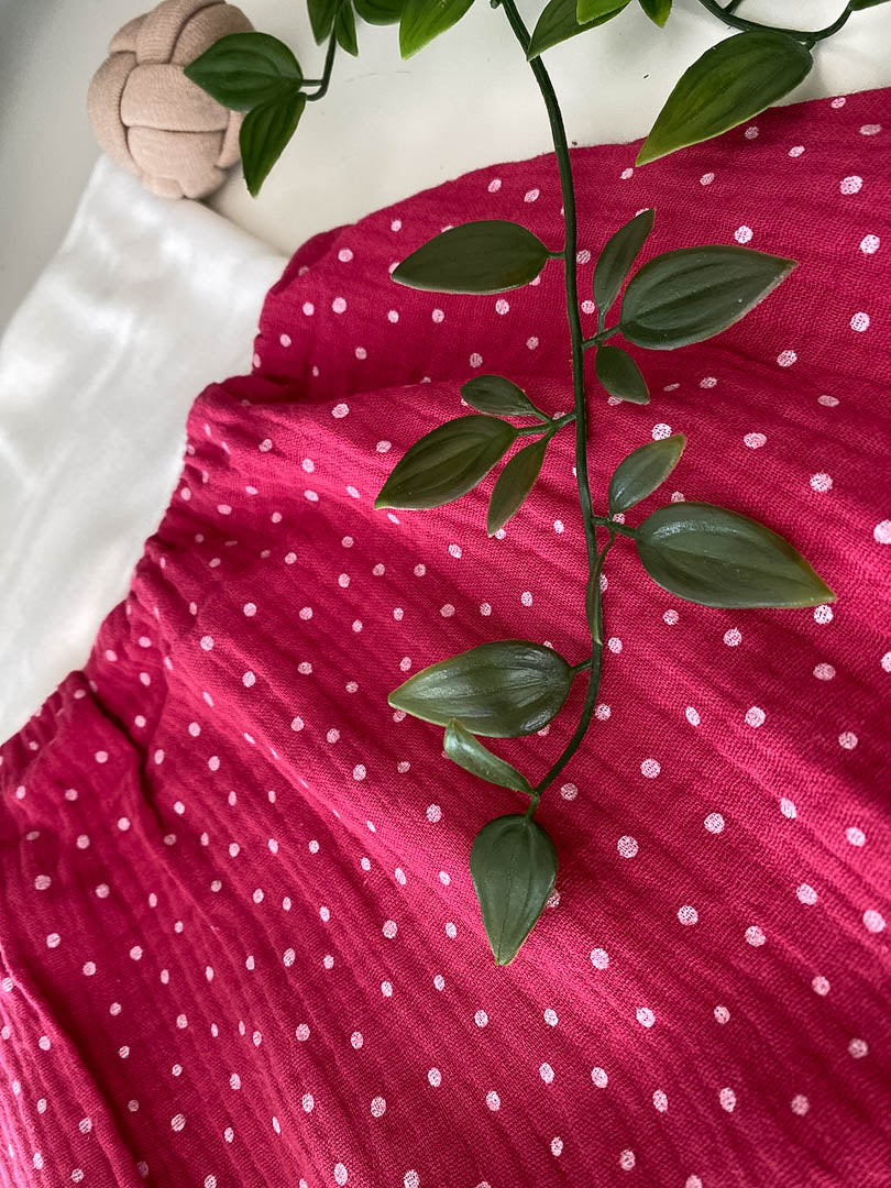 Sommer-Schlafsack aus Musselin *strawberry Punkte*