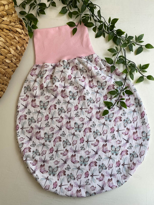 Sommer-Schlafsack aus Musselin *Schmetterlinge & Libellen*