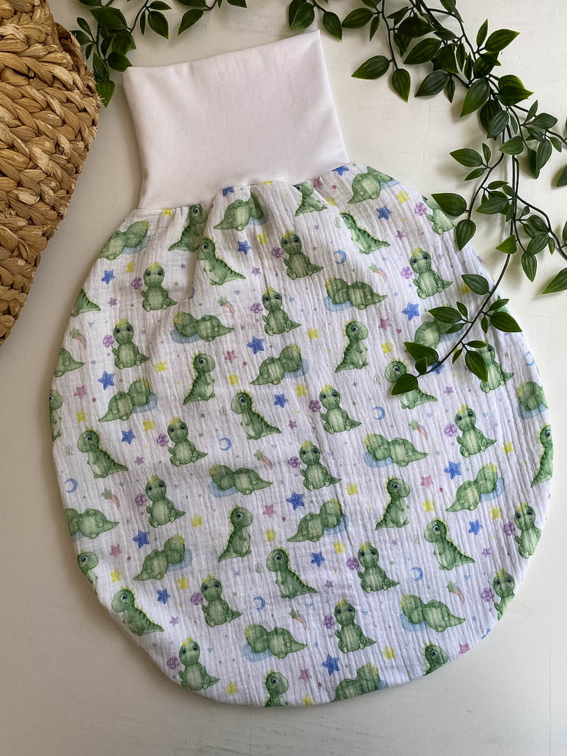 Sommer-Schlafsack aus Musselin *süsse Baby-Dinos*