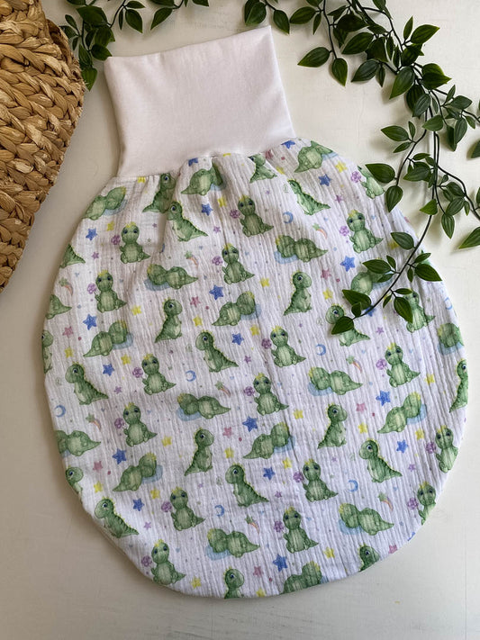 Sommer-Schlafsack aus Musselin *süsse Baby-Dinos*