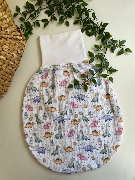 Sommer-Schlafsack aus Musselin *Dinos/ Aquarell*