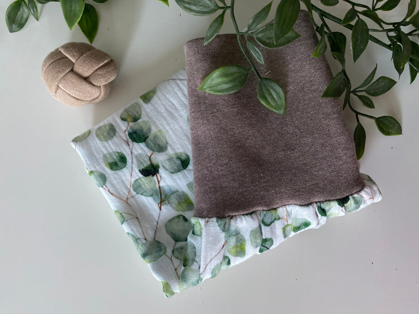 gefütterter Schlafsack aus Musselin *Eukalyptus*